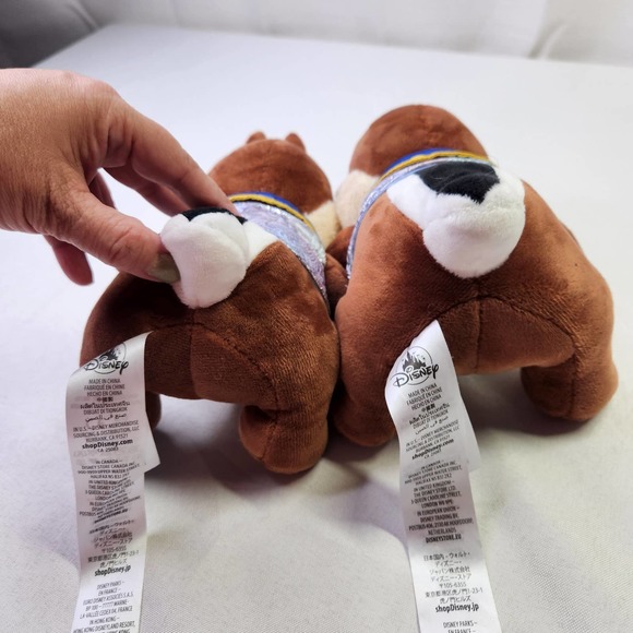 Disney Chip & Dale 50th Anniversary Brown Chipmunks Stuffed Animal Plush Toy 8" - Picture 8 of 9